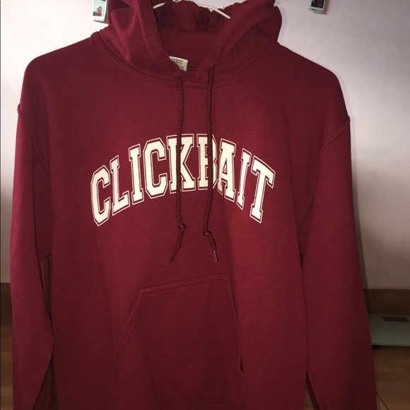clickbait hoodie red